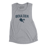 Boulder Pickleball Women's Flowey Scoopneck Muscle Tank-Athletic Heather-Allegiant Goods Co. Vintage Sports Apparel