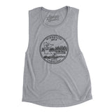 Minnesota State Quarter Women's Flowey Scoopneck Muscle Tank-Athletic Heather-Allegiant Goods Co. Vintage Sports Apparel
