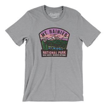 Mt. Rainier National Park Badge Men/Unisex T-Shirt-Allegiant Goods Co. Vintage Sports Apparel