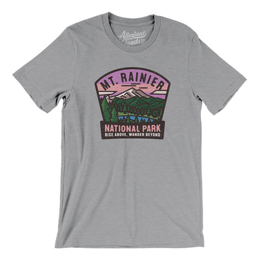 Mt. Rainier National Park Badge Men/Unisex T-Shirt-Allegiant Goods Co. Vintage Sports Apparel