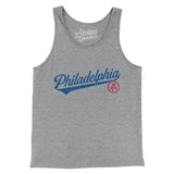 Philadelphia Vintage Script Men/Unisex Tank Top-Allegiant Goods Co. Vintage Sports Apparel