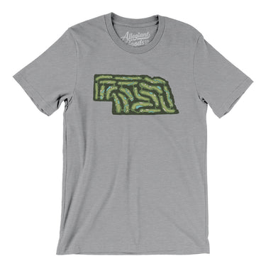 Nebraska Golf Course Men/Unisex T-Shirt-Athletic Heather-Allegiant Goods Co. Vintage Sports Apparel