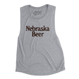 Nebraska Beer Women's Flowey Scoopneck Muscle Tank-Athletic Heather-Allegiant Goods Co. Vintage Sports Apparel