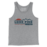 Lone Pine Mountain Sunset Men/Unisex Tank Top-Athletic Heather-Allegiant Goods Co. Vintage Sports Apparel