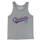 Charlotte Vintage Script Men/Unisex Tank Top-Allegiant Goods Co. Vintage Sports Apparel