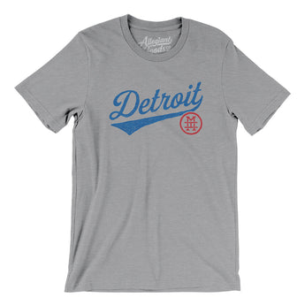 Detroit Vintage Script Men/Unisex T-Shirt-Allegiant Goods Co. Vintage Sports Apparel