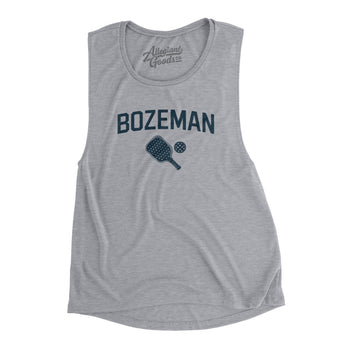 Bozeman Pickleball Women's Flowey Scoopneck Muscle Tank-Athletic Heather-Allegiant Goods Co. Vintage Sports Apparel
