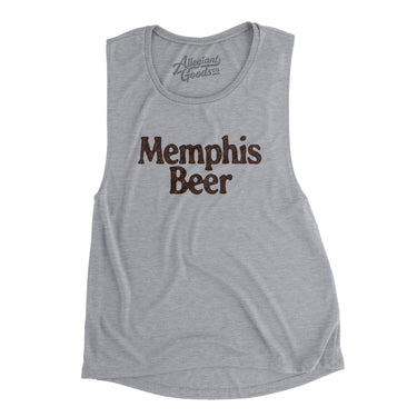 Memphis Beer Women's Flowey Scoopneck Muscle Tank-Athletic Heather-Allegiant Goods Co. Vintage Sports Apparel