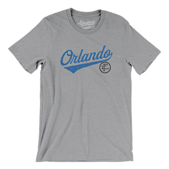 Orlando Vintage Script Men/Unisex T-Shirt-Athletic Heather-Allegiant Goods Co. Vintage Sports Apparel