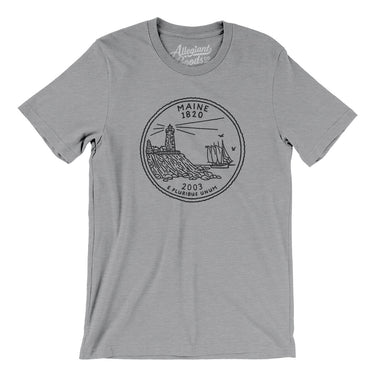 Maine State Quarter Men/Unisex T-Shirt-Allegiant Goods Co. Vintage Sports Apparel