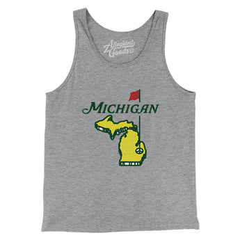Michigan Golf Men/Unisex Tank Top-Allegiant Goods Co. Vintage Sports Apparel