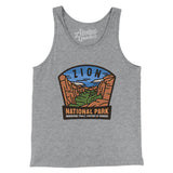 Zion National Park Badge Men/Unisex Tank Top-Athletic Heather-Allegiant Goods Co. Vintage Sports Apparel