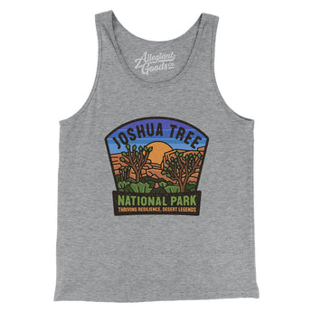 Joshua Tree National Park Badge Men/Unisex Tank Top-Athletic Heather-Allegiant Goods Co. Vintage Sports Apparel