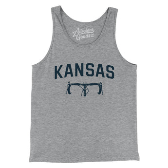 Kansas Cycling Men/Unisex Tank Top-Athletic Heather-Allegiant Goods Co. Vintage Sports Apparel