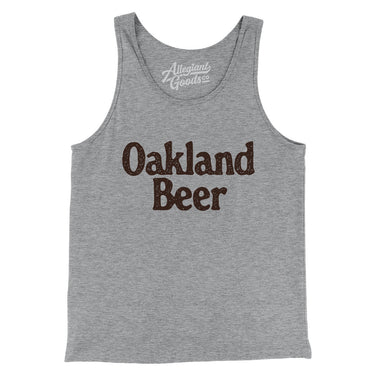 Oakland Beer Men/Unisex Tank Top-Athletic Heather-Allegiant Goods Co. Vintage Sports Apparel