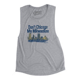 Don't Chicago My Milwaukee Women's Flowey Scoopneck Muscle Tank-Athletic Heather-Allegiant Goods Co. Vintage Sports Apparel