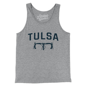 Tulsa Cycling Men/Unisex Tank Top-Athletic Heather-Allegiant Goods Co. Vintage Sports Apparel