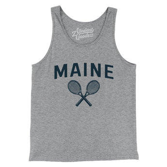 Maine Tennis Men/Unisex Tank Top-Athletic Heather-Allegiant Goods Co. Vintage Sports Apparel