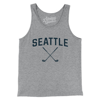 Seattle Golf Men/Unisex Tank Top-Athletic Heather-Allegiant Goods Co. Vintage Sports Apparel