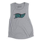 San Jose Pennant Women's Flowey Scoopneck Muscle Tank-Allegiant Goods Co. Vintage Sports Apparel