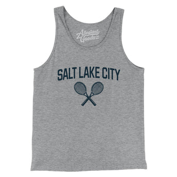 Salt Lake City Tennis Men/Unisex Tank Top-Athletic Heather-Allegiant Goods Co. Vintage Sports Apparel