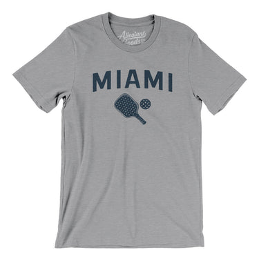 Miami Pickleball Men/Unisex T-Shirt-Athletic Heather-Allegiant Goods Co. Vintage Sports Apparel
