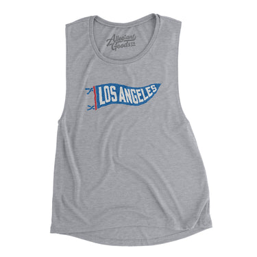 Los Angeles Pennant Women's Flowey Scoopneck Muscle Tank-Allegiant Goods Co. Vintage Sports Apparel