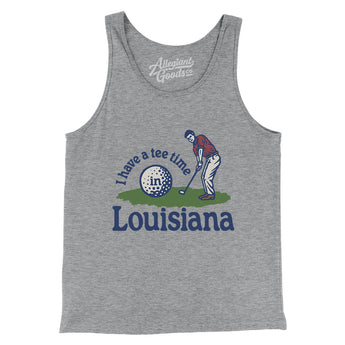 I Have A Tee Time In Louisiana Men/Unisex Tank Top-Athletic Heather-Allegiant Goods Co. Vintage Sports Apparel