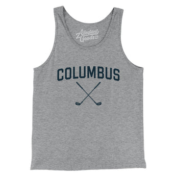 Columbus Golf Men/Unisex Tank Top-Athletic Heather-Allegiant Goods Co. Vintage Sports Apparel