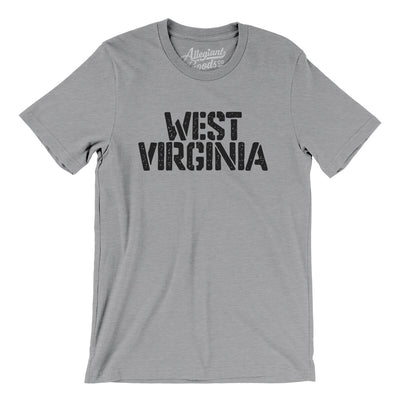 West Virginia Military Stencil Men/Unisex T-Shirt-Athletic Heather-Allegiant Goods Co. Vintage Sports Apparel