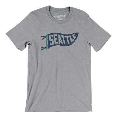 Seattle Pennant Men/Unisex T-Shirt-Athletic Heather-Allegiant Goods Co. Vintage Sports Apparel