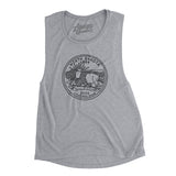 North Dakota State Quarter Women's Flowey Scoopneck Muscle Tank-Allegiant Goods Co. Vintage Sports Apparel