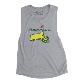 Massachusetts Golf Women's Flowey Scoopneck Muscle Tank-Allegiant Goods Co. Vintage Sports Apparel