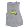 Massachusetts Golf Women's Flowey Scoopneck Muscle Tank-Athletic Heather-Allegiant Goods Co. Vintage Sports Apparel