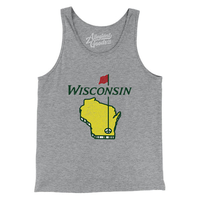 Wisconsin Golf Men/Unisex Tank Top-Athletic Heather-Allegiant Goods Co. Vintage Sports Apparel