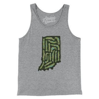Indiana Golf Course Map Men/Unisex Tank Top-Athletic Heather-Allegiant Goods Co. Vintage Sports Apparel