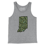 Indiana Golf Course Map Men/Unisex Tank Top-Athletic Heather-Allegiant Goods Co. Vintage Sports Apparel