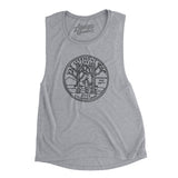 Vermont State Quarter Women's Flowey Scoopneck Muscle Tank-Athletic Heather-Allegiant Goods Co. Vintage Sports Apparel