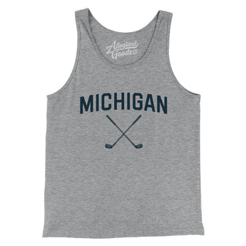 Michigan Golf Men/Unisex Tank Top-Athletic Heather-Allegiant Goods Co. Vintage Sports Apparel