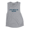 I've Been To Maine Women's Flowey Scoopneck Muscle Tank-Athletic Heather-Allegiant Goods Co. Vintage Sports Apparel