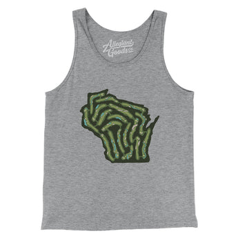 Wisconsin Golf Course Map Men/Unisex Tank Top-Athletic Heather-Allegiant Goods Co. Vintage Sports Apparel