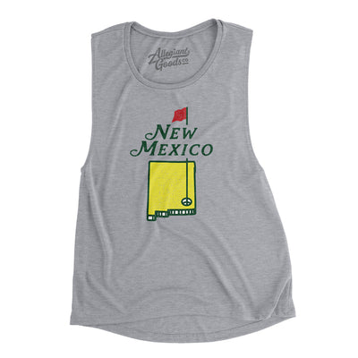 New Mexico Golf Women's Flowey Scoopneck Muscle Tank-Athletic Heather-Allegiant Goods Co. Vintage Sports Apparel