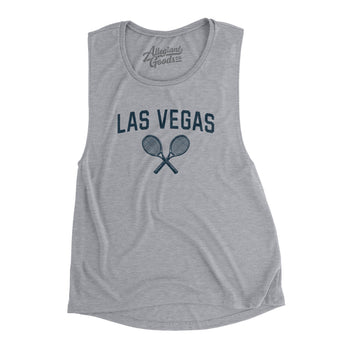 Las Vegas Tennis Women's Flowey Scoopneck Muscle Tank-Athletic Heather-Allegiant Goods Co. Vintage Sports Apparel