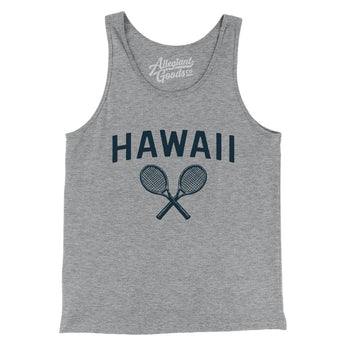 Hawaii Tennis Men/Unisex Tank Top-Athletic Heather-Allegiant Goods Co. Vintage Sports Apparel