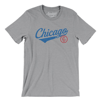 Chicago Vintage Script Men/Unisex T-Shirt-Allegiant Goods Co. Vintage Sports Apparel
