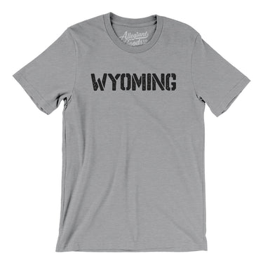 Wyoming Military Stencil Men/Unisex T-Shirt-Allegiant Goods Co. Vintage Sports Apparel