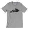 Kentucky State Shape Text Men/Unisex T-Shirt-Athletic Heather-Allegiant Goods Co. Vintage Sports Apparel