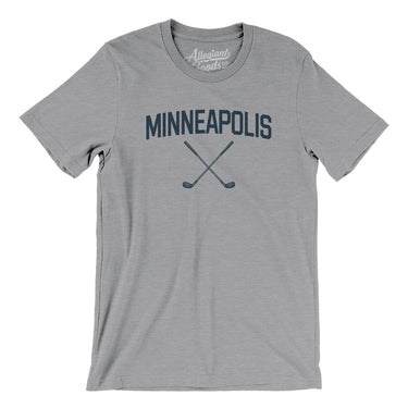 Minneapolis Golf Men/Unisex T-Shirt-Athletic Heather-Allegiant Goods Co. Vintage Sports Apparel