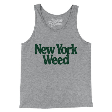 New York Weed Men/Unisex Tank Top-Athletic Heather-Allegiant Goods Co. Vintage Sports Apparel