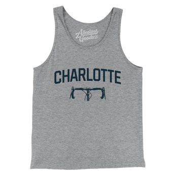 Charlotte Cycling Men/Unisex Tank Top-Athletic Heather-Allegiant Goods Co. Vintage Sports Apparel